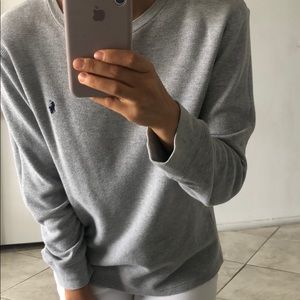Ralph Lauren Gap Waffle Grey Sweatshirt Fits S-M